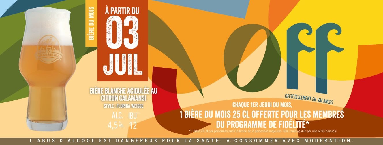 LANCEMENT LE 3 JUILLET DE LA BIERE "OFF"